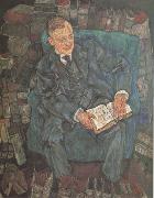Egon Schiele Portrait of Dr.Hugo Koller (mk12) oil on canvas